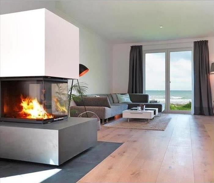 home with fire place 