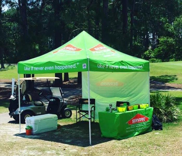 SERVPRO tent and table at event