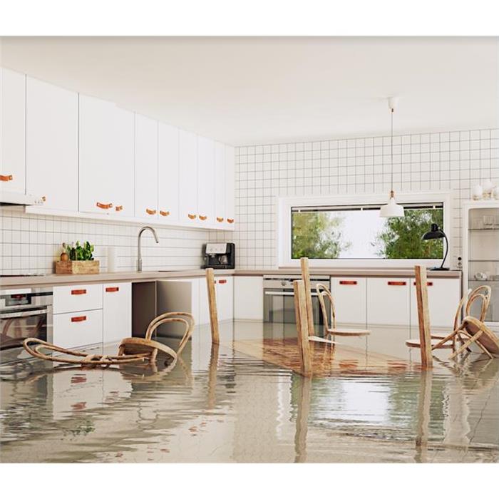 Flooding in a kitchen